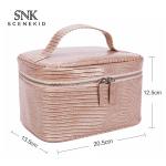 Custom Fashion Large Capacity Waterproof Women Tote Cosmetic Bag Double Zipper