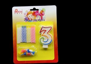 Wholesale Tearless Colorful Spiral Birthday Candles Sets With Flower Holder And Number Candle from china suppliers