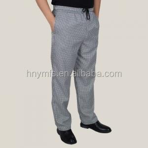 Wholesale Top Quality Custom Design Workwear Chefs Clothing  uniform pants with zipper fly checked chefs pants from china suppliers