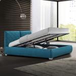 Full Size Fabric Tufted Gas Lift Storage Bed Silky Warm Velvet Fabric Wholesale