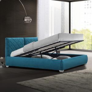 China Full Size Fabric Tufted Gas Lift Storage Bed Silky Warm Velvet Fabric Wholesale on sale