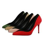 ZM004 9628-13 New Style Wedding Shoes Pointed Toe Shallow Mouth Color Matching
