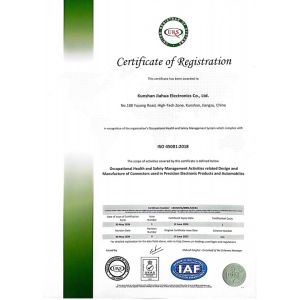 KUNSHAN JIAHUA ELECTRONICS CO., LTD. Certifications