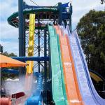 Outdoor Entertainment Swirly Water Slide Aqua Spiral Slide For Pool