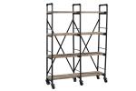 High End Home Office Bookcase , Open Bookcase Shelving Solid Wood Decoration