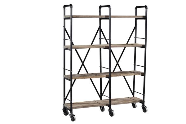 High End Home Office Bookcase , Open Bookcase Shelving Solid Wood Decoration