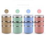1 2 3 Tiers Kids 1.6L Stainless Steel Bento Box With Handle