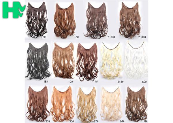 Fashionable Colorful Synthetic Clip In Hair Extensions High Temperament Hair For