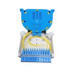 Aluminum Alloy Plastic Splice Tray DIN Fiber Optic Terminal Box 12 Port