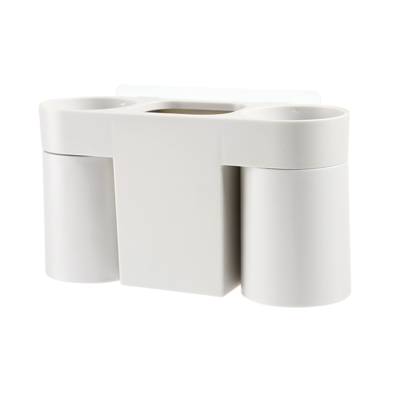 Wall Absorbing Non Perforating Toothbrush Cup Set ABS Fall Resistant