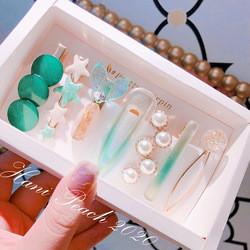 Vintage Pearl Hair Clip Pins Set Letter Princess Hair Accessories Gift Set