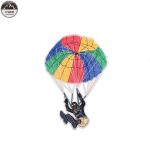 Colorful Personalised Embroidered Badges , Parachute Chenille Embroidery Patches