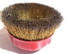 100mm Outer Diameter Crimped Wire Brass Coated Cup Wire Brush for Angle Grinder