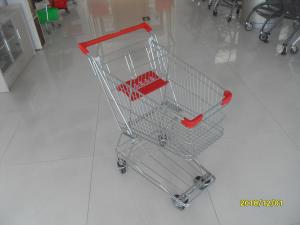 Wholesale 60 L 4 Wheeled Grocery Cart , Store Commercial Shopping Cart Low Carbon Steel from china suppliers