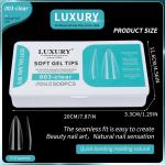 500PCS Full Cover 11 Sizes Clear French Sharp Shaped Nails Acrylic False Nails