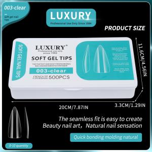 Wholesale Soft Gel Nail Tips 500PCS/Box Acrylic Nails Press On Nails For Nail Art Design Manicure Tools from china suppliers