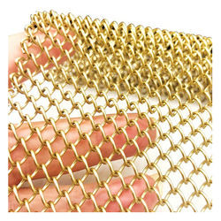 Incombustible Woven Metal Mesh Drapery For Window Decoration