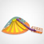 3.5M Volcano Slip And Slide Playground Equipment Indoor Commercia High Safety