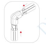 Industrial Aluminum lean Pipe Connector female and male connection