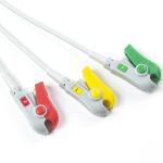 1m 3.0 Diameter Semi-finished ECG Cable 3Lead IEC Grabber Without Connector With