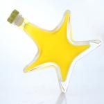 Whiskey Gin Rum Vodka Glass Liquor Bottle Star Shape with Cork Top and Glass