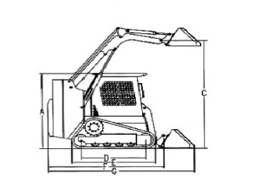 Extended Wheelbase Skid Steer Loader Narrow Space Operation With Bucket