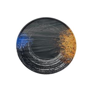 Wholesale Matte Black Flate Melamine Dinner Plates Galaxy Pattern Customized Logo from china suppliers