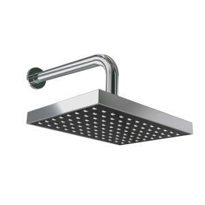 Wholesale 6x8 Inch Square Rain Shower Head Chrome Black With Self Cleaning Silicone Nozzles from china suppliers