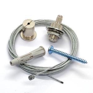 Wholesale Cable Gripper And Stainless Steel Punch-Free Wire Rope Suspension Kit For Panel 60x60 from china suppliers