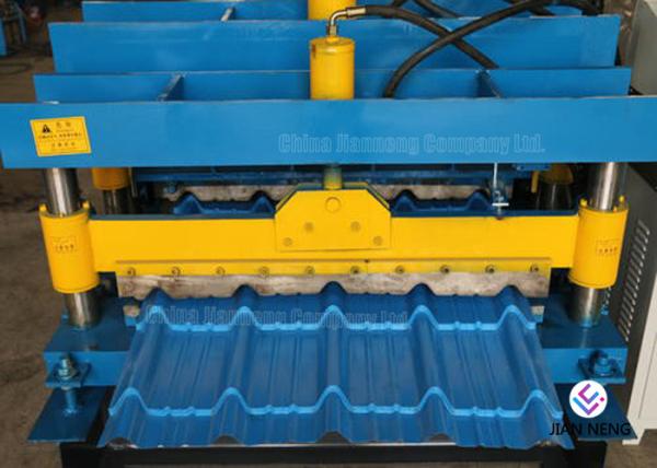 Durable Roof Building Roll Forming Machine , Steel Colored Glazed Tile Making