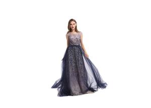 Wholesale Purple Chiffon Sleeveless European Style Evening Dresses For Woman Party from china suppliers