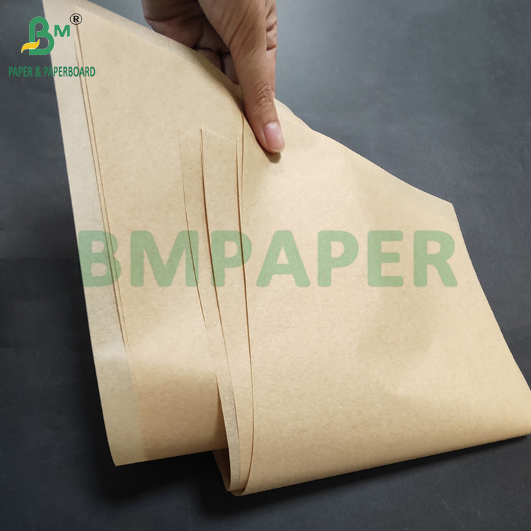 35gsm 40gsm Brown Greaseproof Sandwich Packaging Paper For Food Basket 700mm