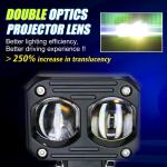 YAYE Motorcycle Mini Driving Light with 40W 4000LM Dual Color and Aviation
