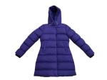 High Shine Longline Ladies Long Padded Waterproof Coats With Hood Lightweight