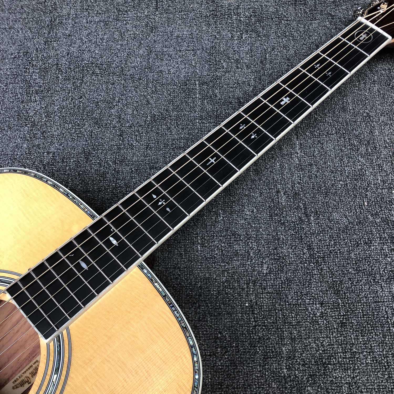 Custom 41 Inch J-45 Honduras Wood Acoustic Guitar, SOLID BACK SIDE