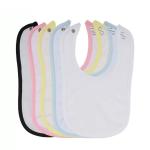 Blank Polyester Cotton Sublimation Baby Bib For Sublimation Heat Transfer