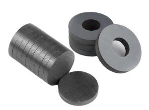 Wholesale Hard Cylinder Ferrite Magnet For Rotors / Fridge SGS RoHS Certification from china suppliers
