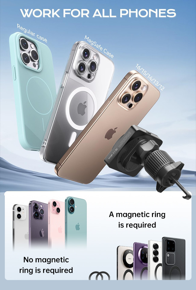 Dynamic Atmosphere Experience Iphone Charger Stand With 9 Light Colors Switching And 15w Fast Charging For Automotive