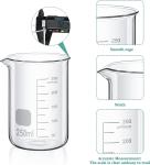 Glass Or Plastic Graduated Cylinder Beaker Set, Thick Lab Cylinders (10 Ml, 25