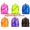 Backpack Bag Casual Backpack For Women, outdoor clear pvc plastic backpack, school travel backpack with padded shoulder for sale