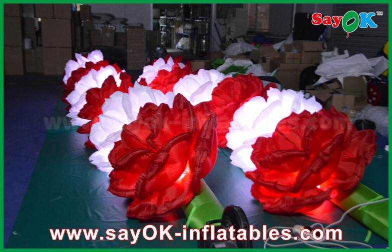 LED Lighting Inflatable Lighting Decoration DIA Rose Flower With CE / UL Blower