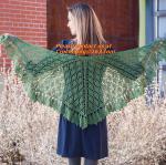 Hand Knitted Poncho, Brown Scarf,Wool Knit, poncho wrap, Green Free Knitting