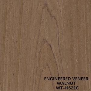 China EV Walnut Wood Veneer H621C Natural Walnut Crown Grain 2500mm 2800mm on sale