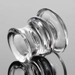 2 Inch Small Clear Glass Taper Candle Holders Lead Free Customized