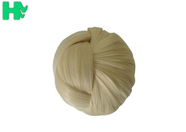 Quality 613# Golden Color Clip In Fake Hair Pieces Hand Braided Bun For White Women for sale