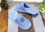 Custom Cotton Terry Cloth Disposable Hotel Slippers EVA Sole With Printing Logo