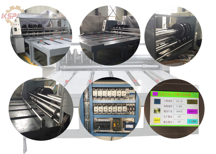 Manual Feeding Cardboard Box Making Machine , rs4 Machine Speed 60 pieces/min