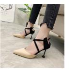 ZM038 A857-5 Summer 2020 New Cross Strap Ladies High Heel Sandals Cat Heel Women