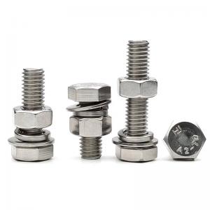 Wholesale Hex Head Bolt And Nut With Washer Super Duplex Stainless Steel Bolts F53 S32750 M8 20MM from china suppliers