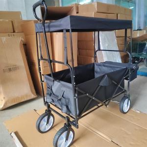 Wholesale Deluxe Storage Folding Beach Wagon Folding Trolley With Canopy Outdoor from china suppliers